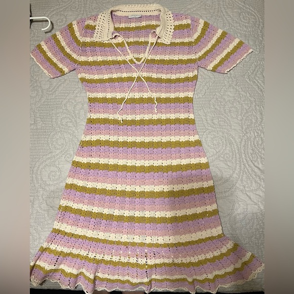 Sandro | Collared knitted dress - Picture 1 of 8